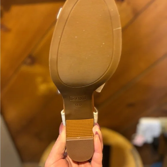 Chic Cutout Beige Heels - Picture 3 of 4